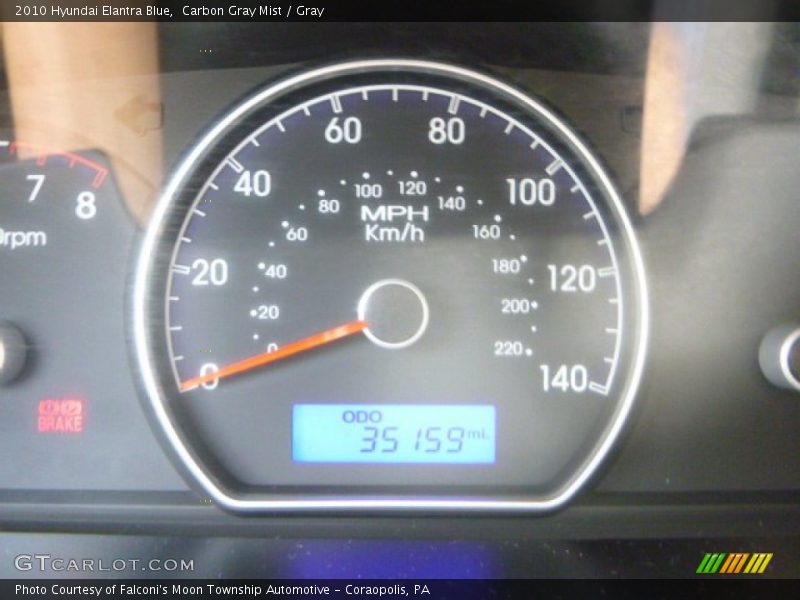 Carbon Gray Mist / Gray 2010 Hyundai Elantra Blue