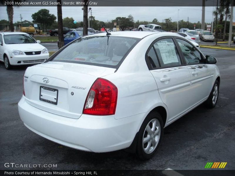 Nordic White / Gray 2008 Hyundai Accent GLS Sedan