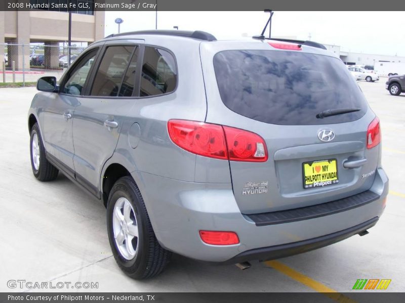 Platinum Sage / Gray 2008 Hyundai Santa Fe GLS