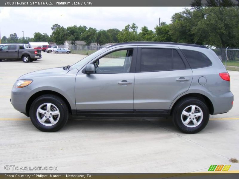 Platinum Sage / Gray 2008 Hyundai Santa Fe GLS