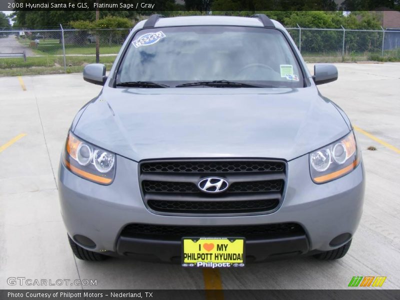 Platinum Sage / Gray 2008 Hyundai Santa Fe GLS