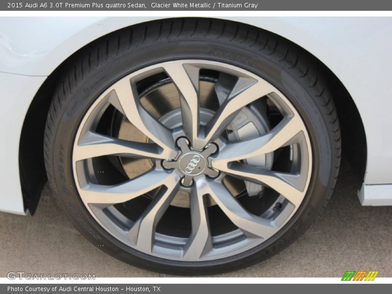 Glacier White Metallic / Titanium Gray 2015 Audi A6 3.0T Premium Plus quattro Sedan