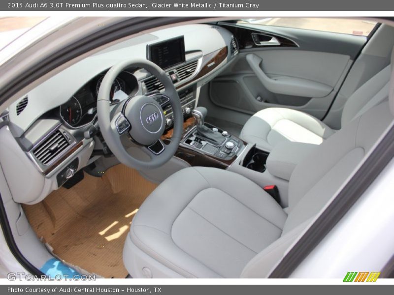 Glacier White Metallic / Titanium Gray 2015 Audi A6 3.0T Premium Plus quattro Sedan