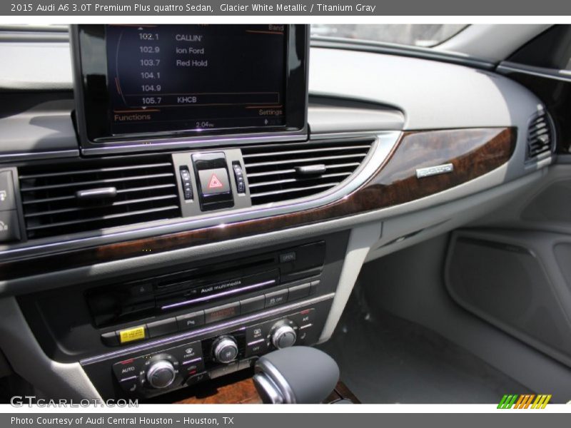 Glacier White Metallic / Titanium Gray 2015 Audi A6 3.0T Premium Plus quattro Sedan
