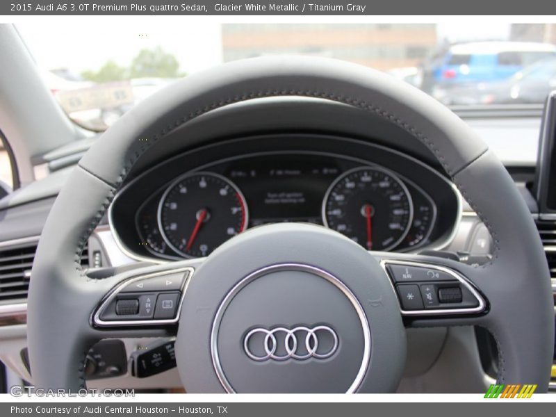 Glacier White Metallic / Titanium Gray 2015 Audi A6 3.0T Premium Plus quattro Sedan