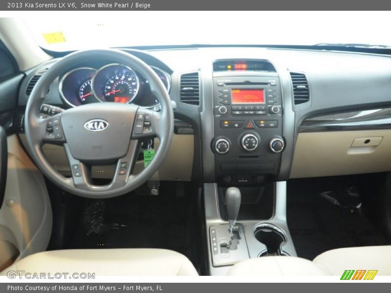 Snow White Pearl / Beige 2013 Kia Sorento LX V6