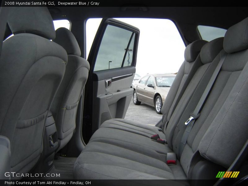 Deepwater Blue / Gray 2008 Hyundai Santa Fe GLS