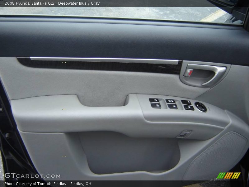 Deepwater Blue / Gray 2008 Hyundai Santa Fe GLS