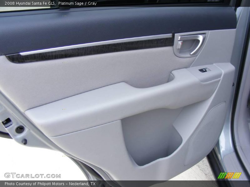 Platinum Sage / Gray 2008 Hyundai Santa Fe GLS