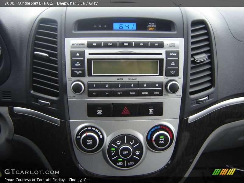 Deepwater Blue / Gray 2008 Hyundai Santa Fe GLS