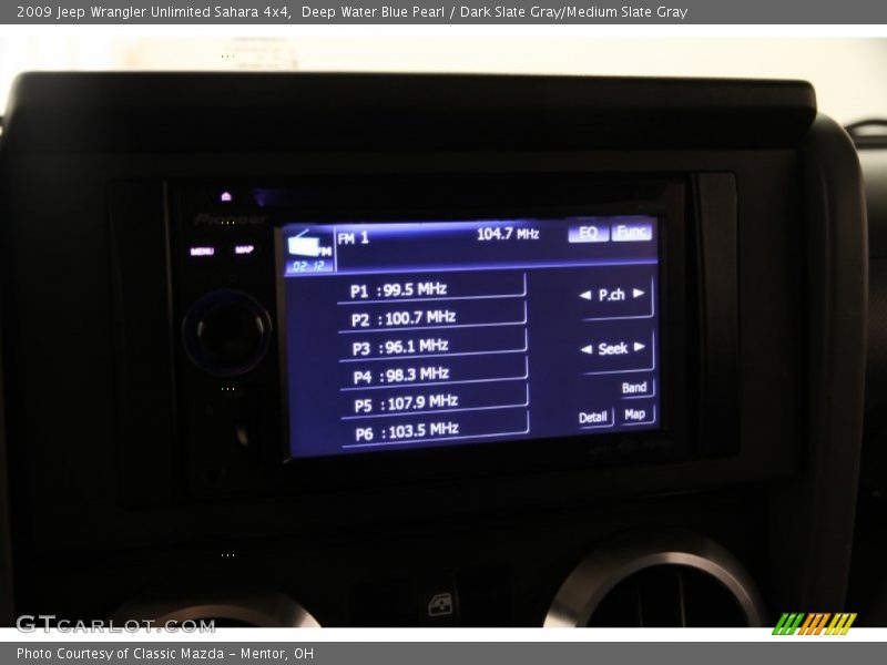 Deep Water Blue Pearl / Dark Slate Gray/Medium Slate Gray 2009 Jeep Wrangler Unlimited Sahara 4x4