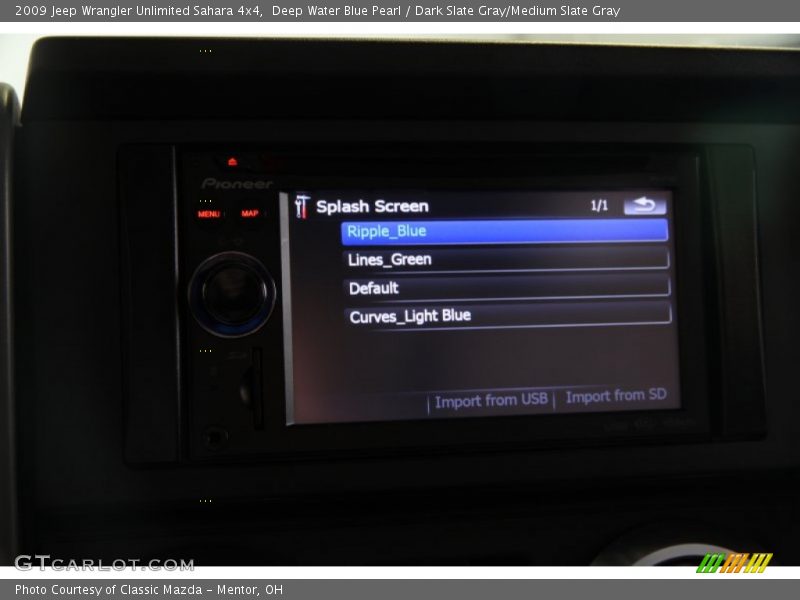 Deep Water Blue Pearl / Dark Slate Gray/Medium Slate Gray 2009 Jeep Wrangler Unlimited Sahara 4x4