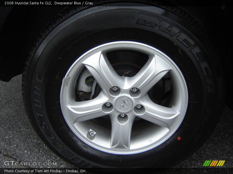 Deepwater Blue / Gray 2008 Hyundai Santa Fe GLS