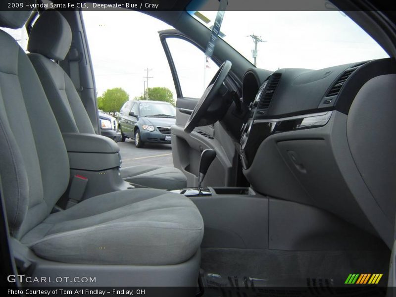 Deepwater Blue / Gray 2008 Hyundai Santa Fe GLS