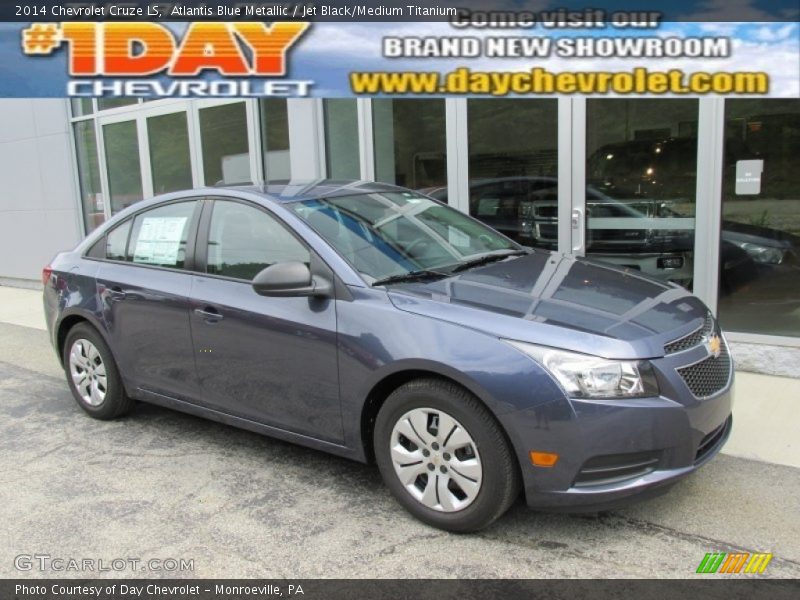 Atlantis Blue Metallic / Jet Black/Medium Titanium 2014 Chevrolet Cruze LS