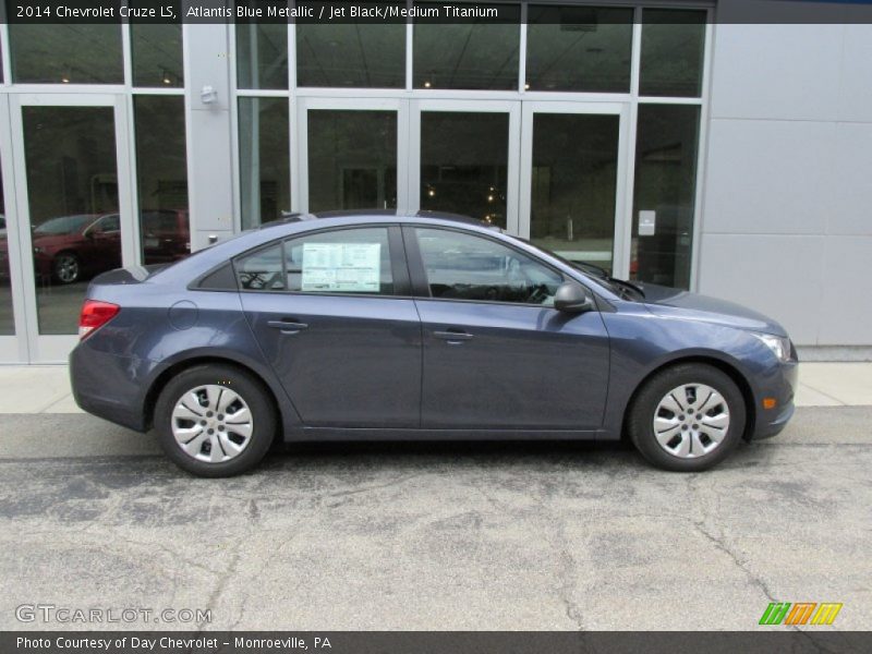 Atlantis Blue Metallic / Jet Black/Medium Titanium 2014 Chevrolet Cruze LS