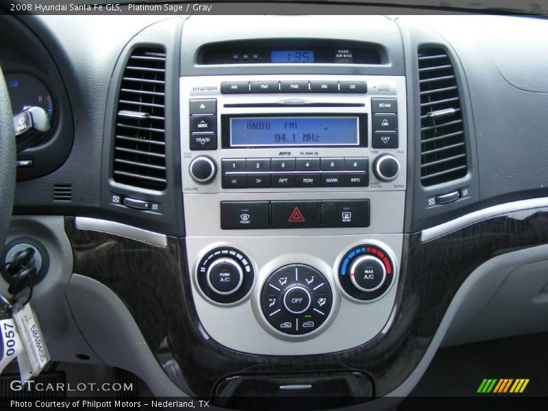 Platinum Sage / Gray 2008 Hyundai Santa Fe GLS