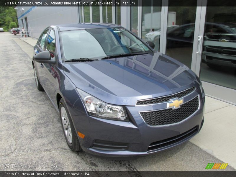 Atlantis Blue Metallic / Jet Black/Medium Titanium 2014 Chevrolet Cruze LS