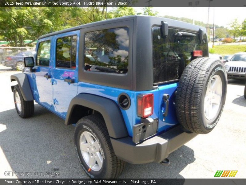 Hydro Blue Pearl / Black 2015 Jeep Wrangler Unlimited Sport S 4x4