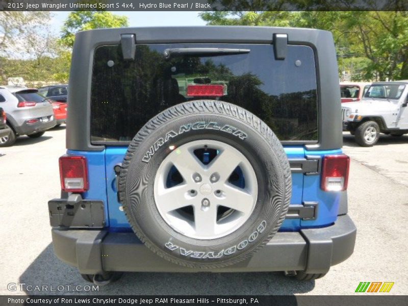 Hydro Blue Pearl / Black 2015 Jeep Wrangler Unlimited Sport S 4x4