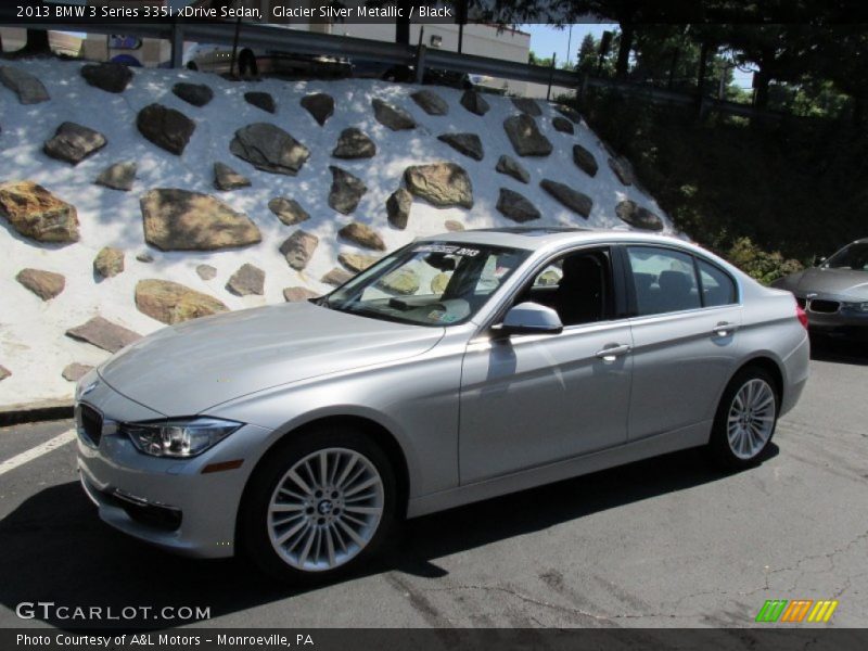Glacier Silver Metallic / Black 2013 BMW 3 Series 335i xDrive Sedan