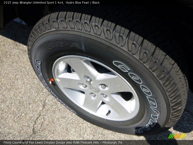Hydro Blue Pearl / Black 2015 Jeep Wrangler Unlimited Sport S 4x4