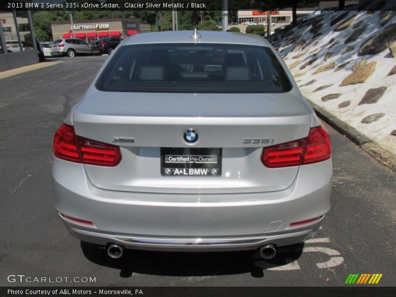 Glacier Silver Metallic / Black 2013 BMW 3 Series 335i xDrive Sedan