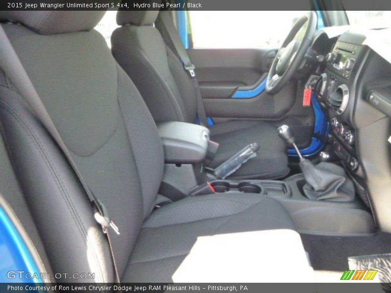 Hydro Blue Pearl / Black 2015 Jeep Wrangler Unlimited Sport S 4x4