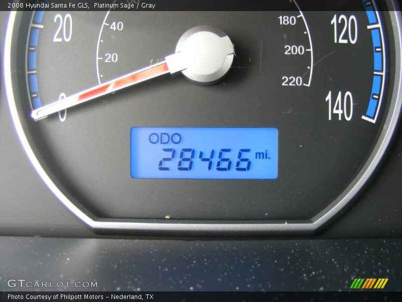 Platinum Sage / Gray 2008 Hyundai Santa Fe GLS