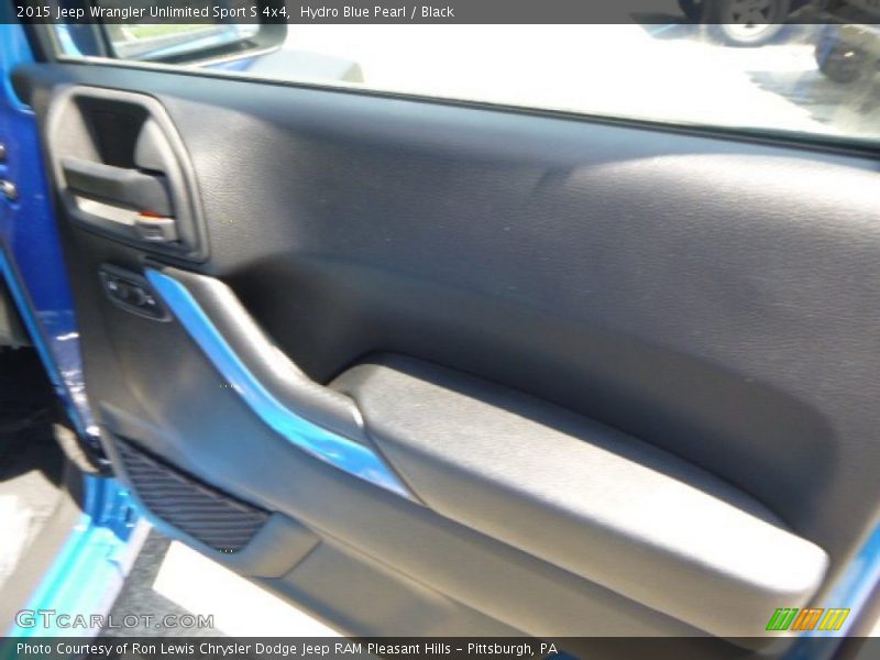 Hydro Blue Pearl / Black 2015 Jeep Wrangler Unlimited Sport S 4x4