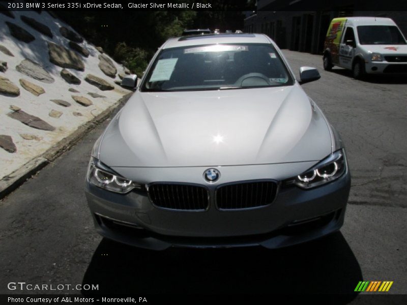 Glacier Silver Metallic / Black 2013 BMW 3 Series 335i xDrive Sedan