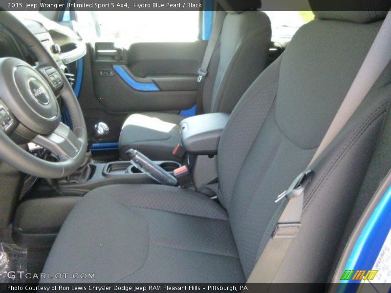 Hydro Blue Pearl / Black 2015 Jeep Wrangler Unlimited Sport S 4x4