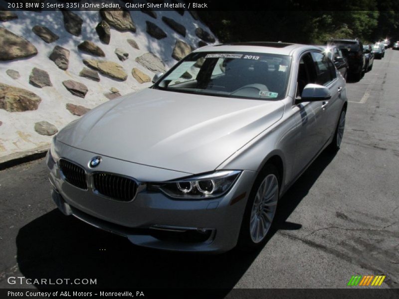 Glacier Silver Metallic / Black 2013 BMW 3 Series 335i xDrive Sedan