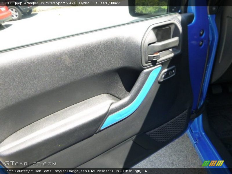 Hydro Blue Pearl / Black 2015 Jeep Wrangler Unlimited Sport S 4x4