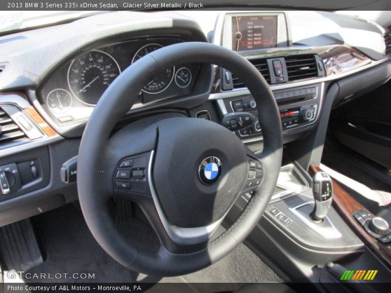 Glacier Silver Metallic / Black 2013 BMW 3 Series 335i xDrive Sedan