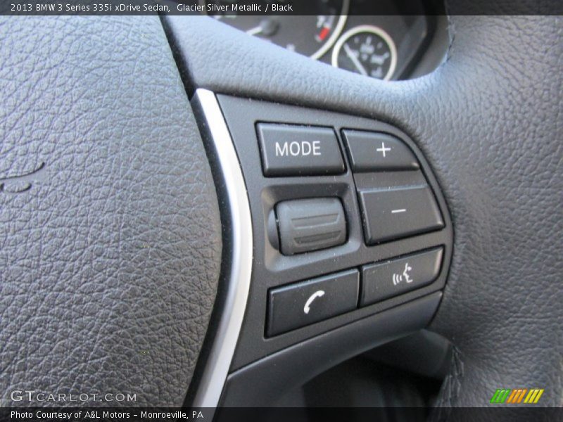 Glacier Silver Metallic / Black 2013 BMW 3 Series 335i xDrive Sedan