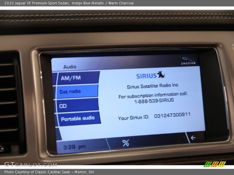 Indigo Blue Metallic / Warm Charcoal 2010 Jaguar XF Premium Sport Sedan