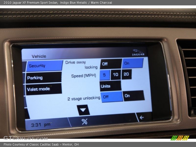 Indigo Blue Metallic / Warm Charcoal 2010 Jaguar XF Premium Sport Sedan