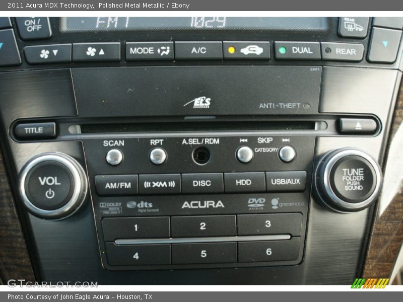 Polished Metal Metallic / Ebony 2011 Acura MDX Technology