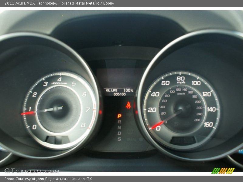 Polished Metal Metallic / Ebony 2011 Acura MDX Technology