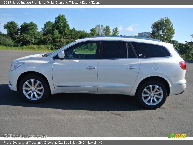 White Diamond Tricoat / Ebony/Ebony 2015 Buick Enclave Premium