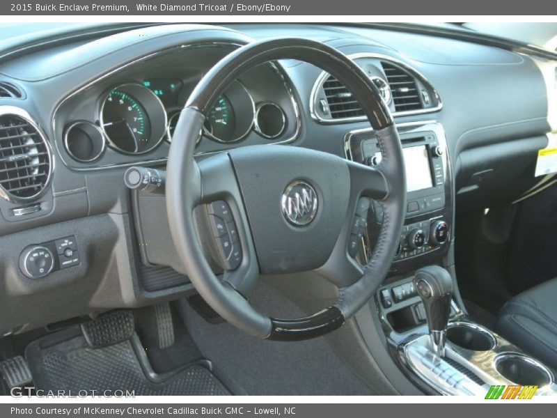 White Diamond Tricoat / Ebony/Ebony 2015 Buick Enclave Premium