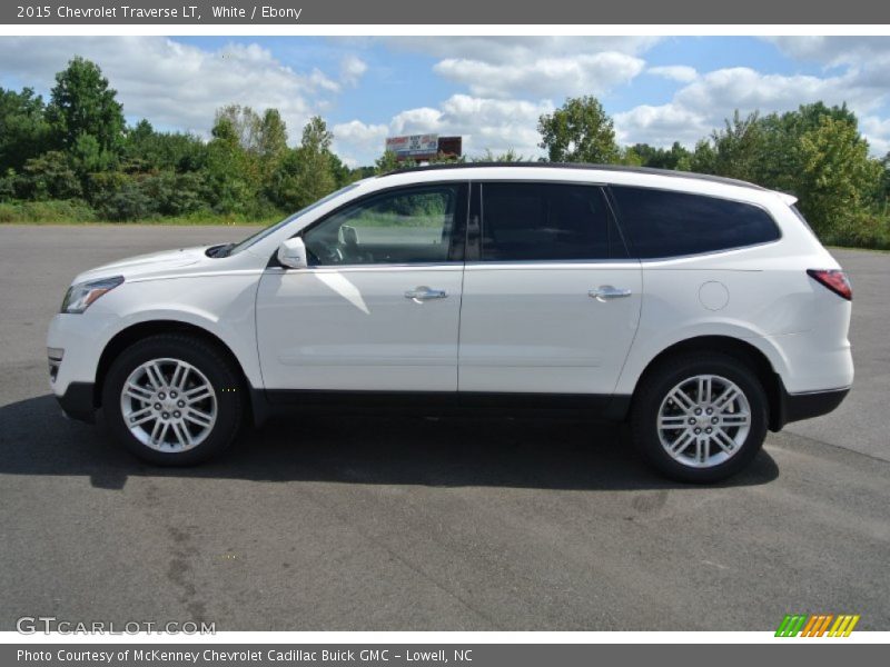 White / Ebony 2015 Chevrolet Traverse LT