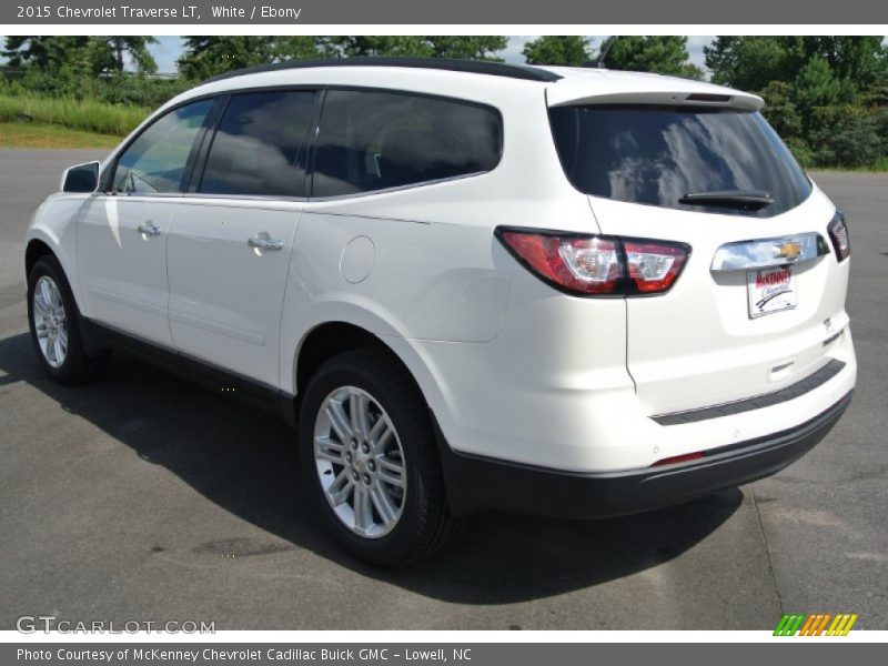 White / Ebony 2015 Chevrolet Traverse LT