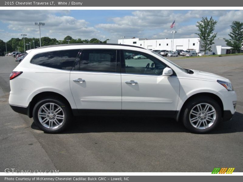 White / Ebony 2015 Chevrolet Traverse LT