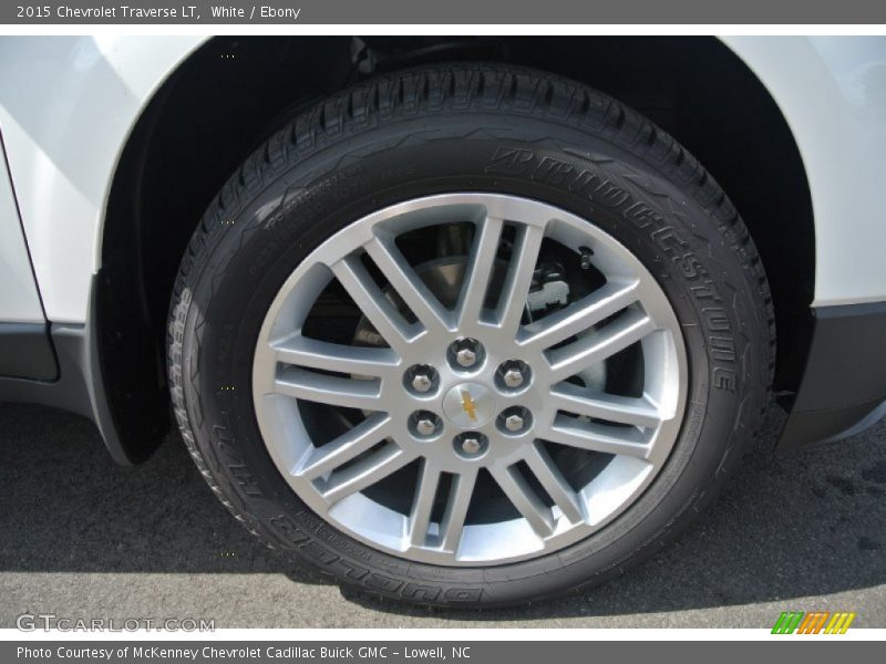 White / Ebony 2015 Chevrolet Traverse LT