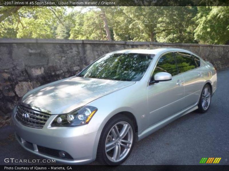 Liquid Platinum Metallic / Graphite 2007 Infiniti M 45 Sport Sedan