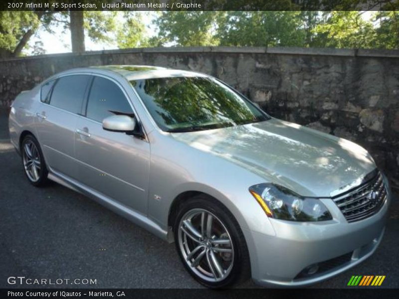 Liquid Platinum Metallic / Graphite 2007 Infiniti M 45 Sport Sedan