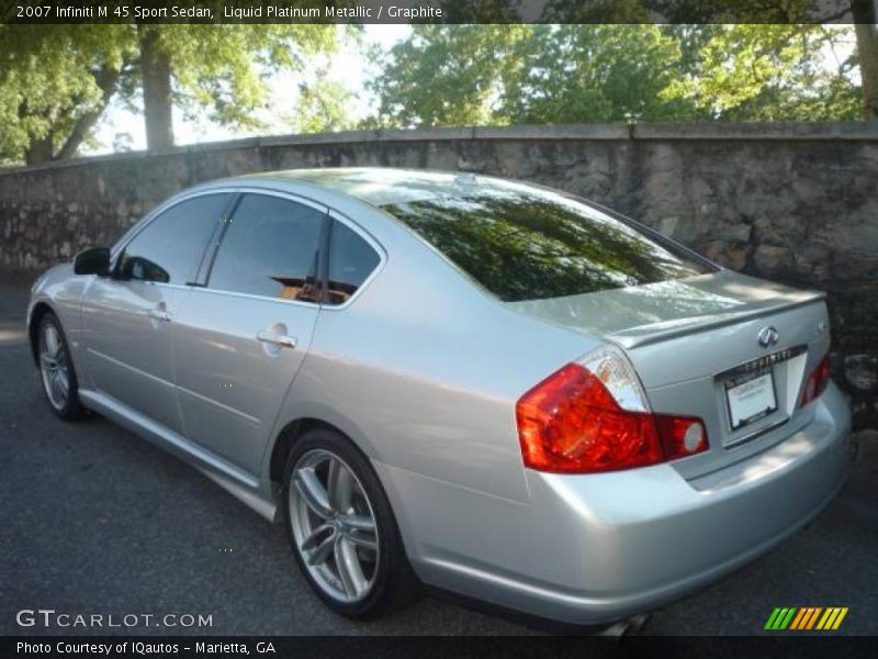 Liquid Platinum Metallic / Graphite 2007 Infiniti M 45 Sport Sedan