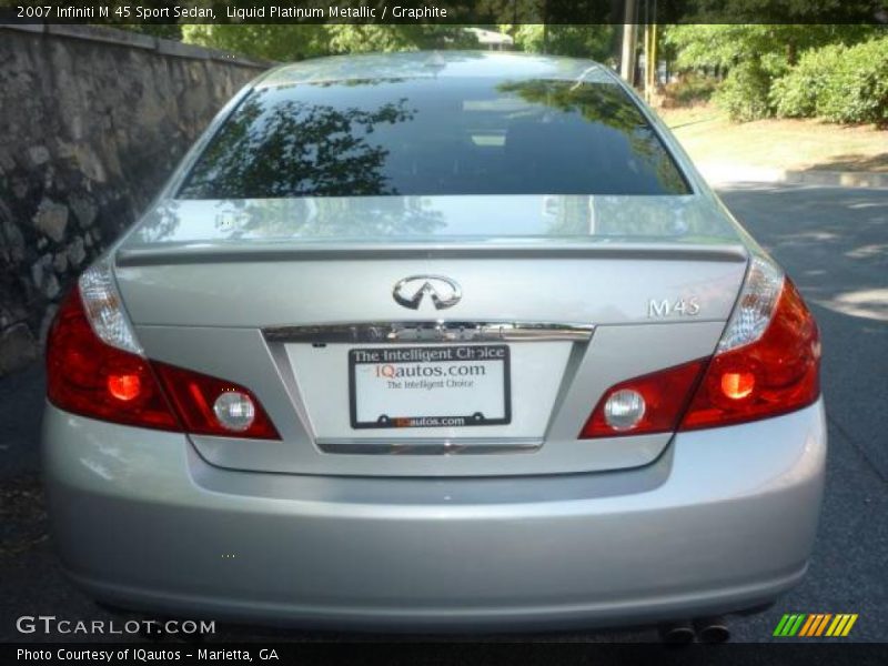 Liquid Platinum Metallic / Graphite 2007 Infiniti M 45 Sport Sedan